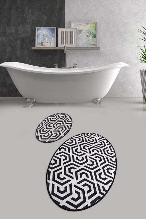 Mijölnir Juego de alfombras de baño Line Djt Multicolor, 2 piezas